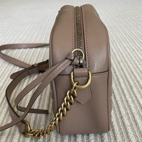 GUCCI GG Marmont Small Matelasse Shoulder Bag and Zip Wallet - Porcelain Rose - Picture 5 of 11